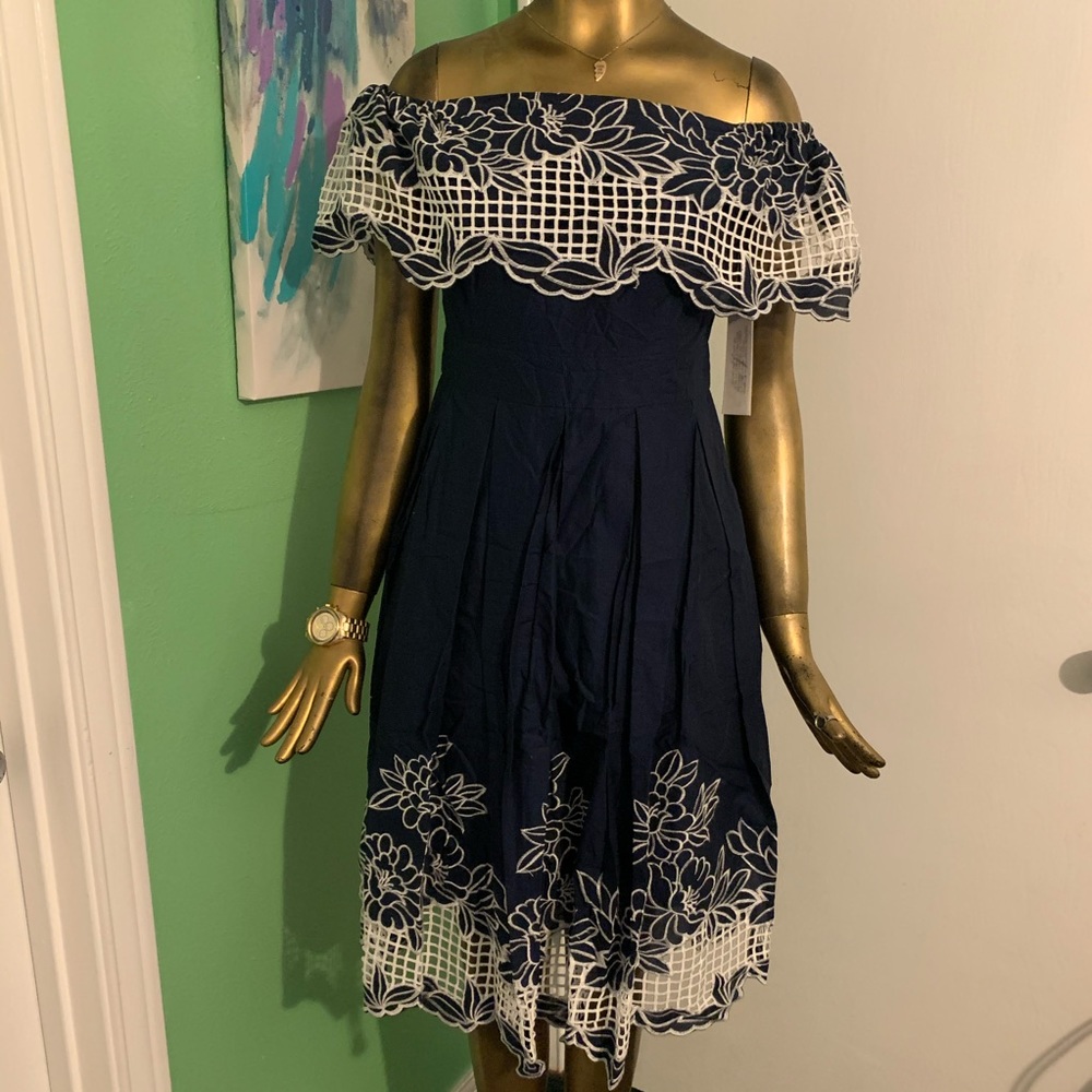 Eliza J off the shoulder dress